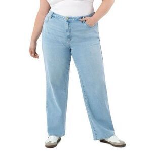 NWT Seven7 Women's Loose Straight Jean Size 22W Light Wash